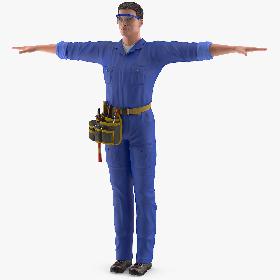 Electrician T-Pose 3D model